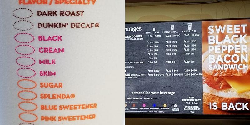 Dunkin' Menu