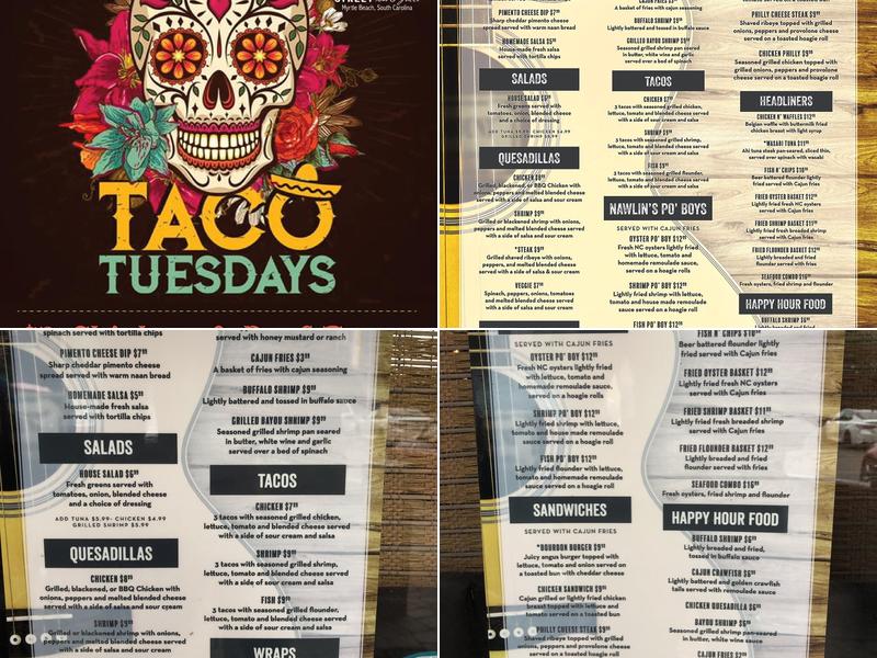 Bourbon Street Bar & Grille Menu