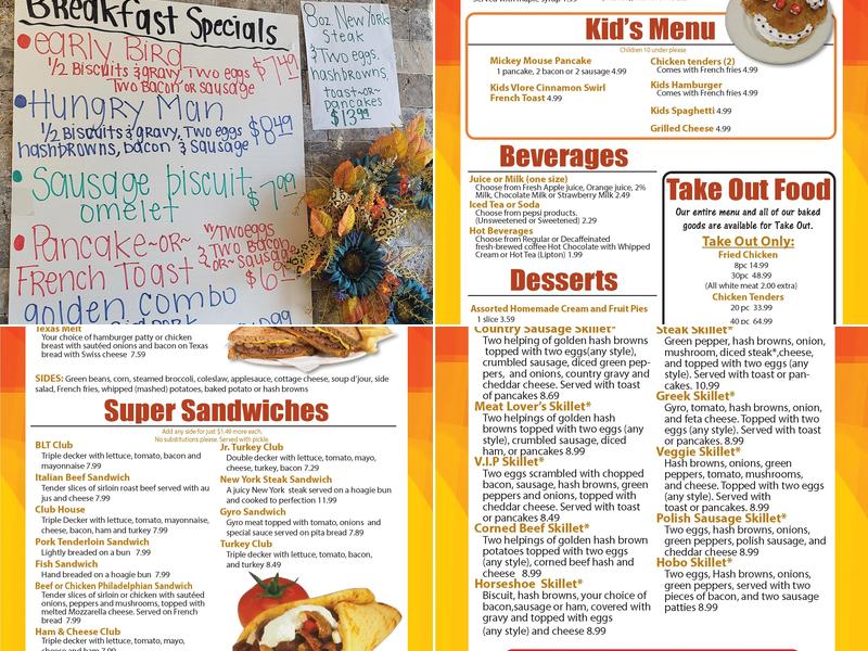 The Golden Pancake House Menu