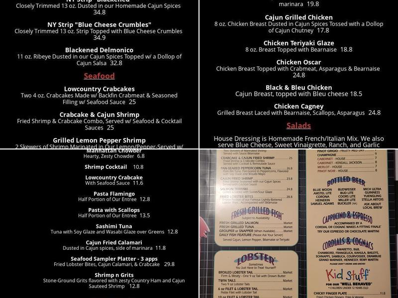 Flamingo Grill Menu