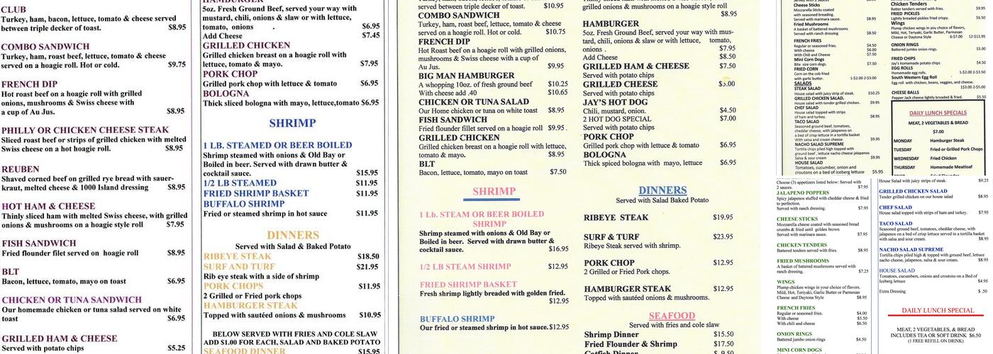 Jays At Little River Menu