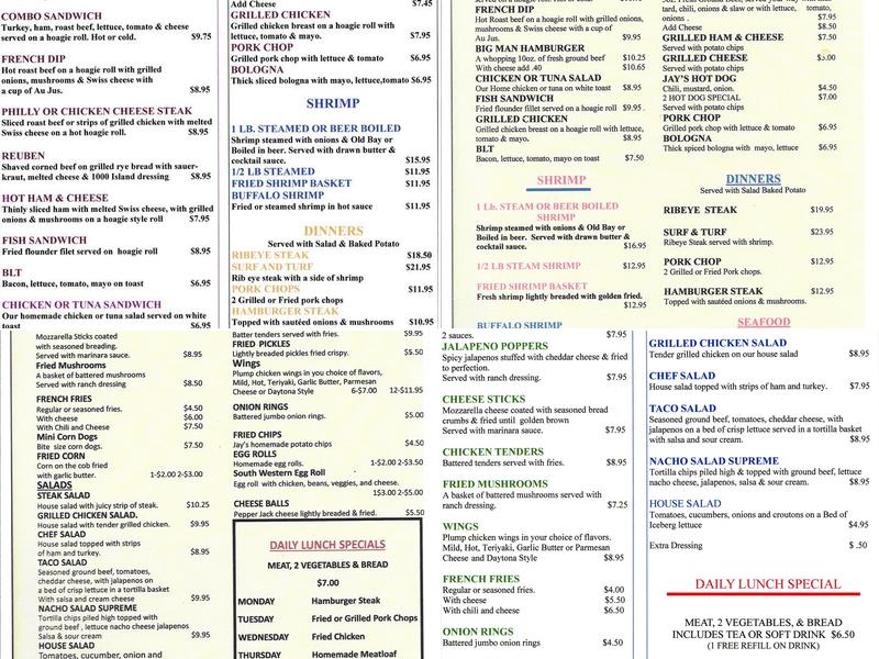 Jays At Little River Menu