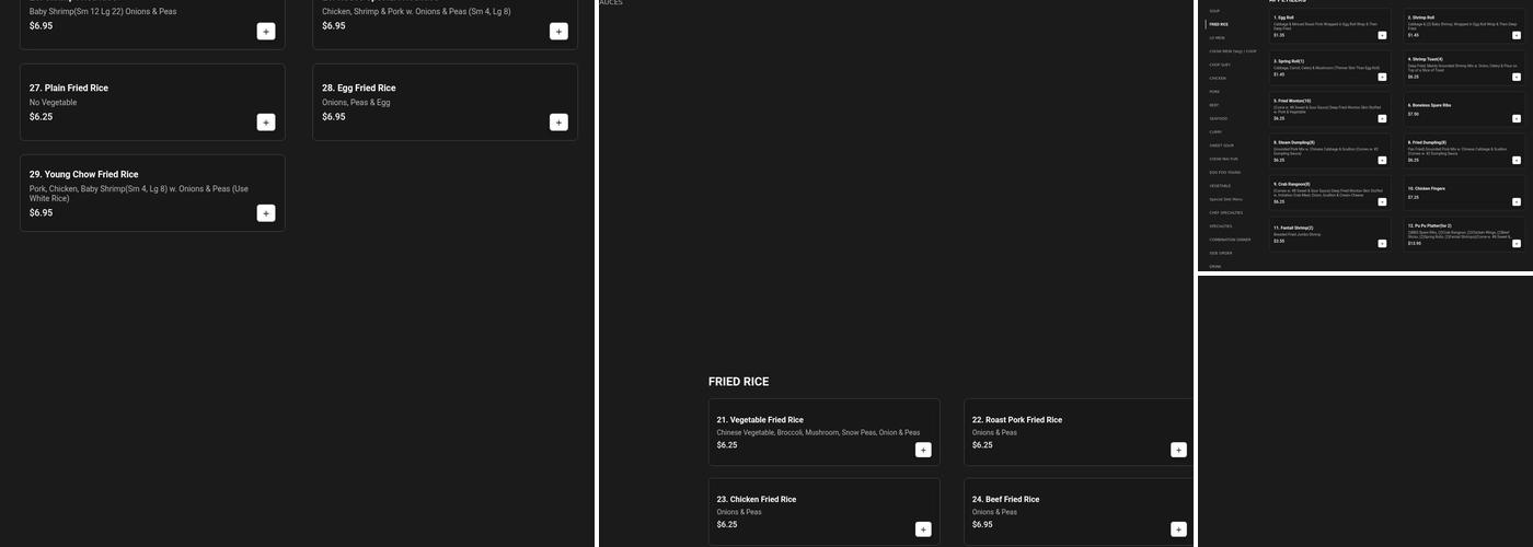 China Town Chinese Restaurant Menu