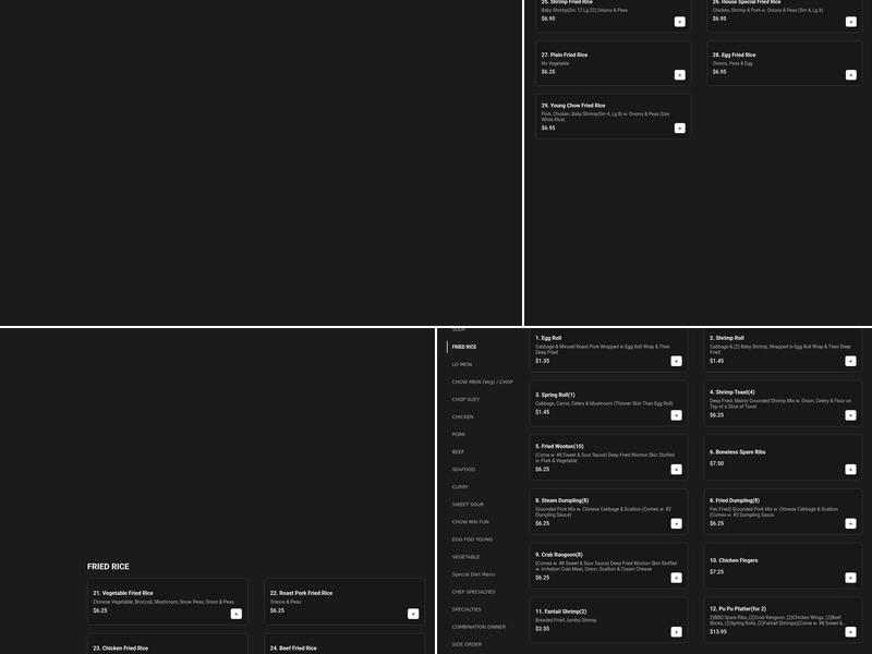 China Town Chinese Restaurant Menu