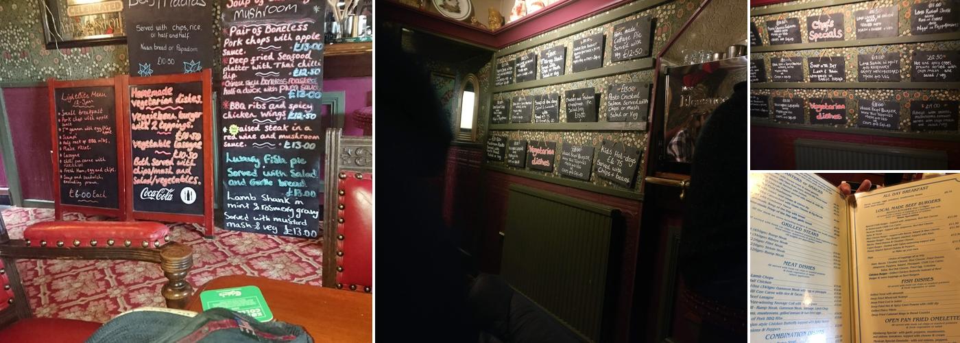 Y Glyntwrog Inn Menu