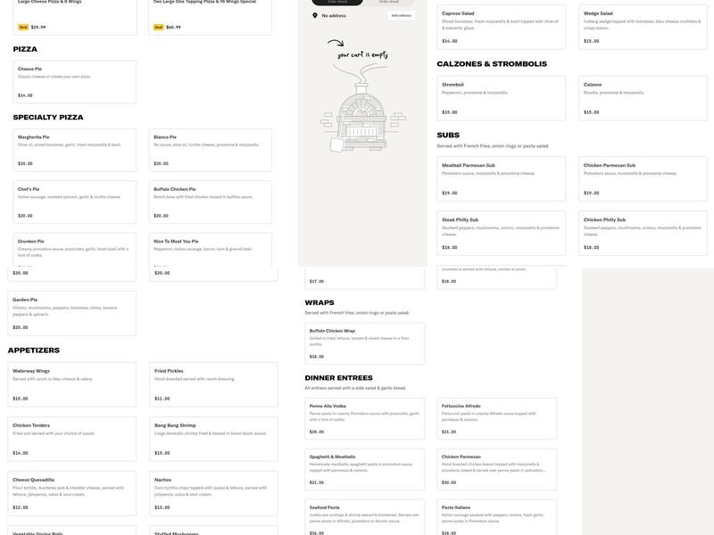 The Waterway House Sports and Spirits Menu