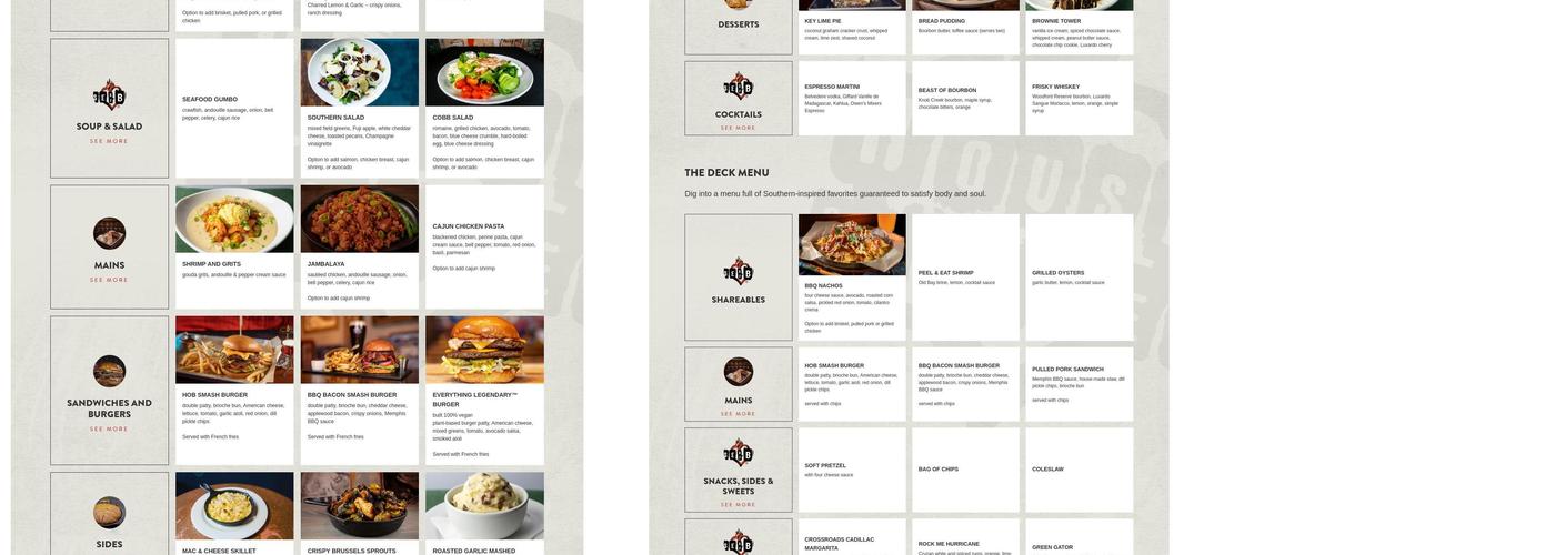 House of Blues Myrtle Beach Menu