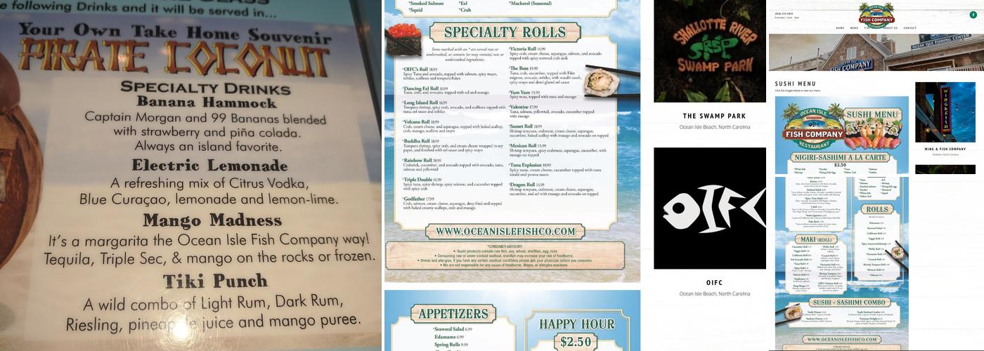 Ocean Isle Fish Company Menu