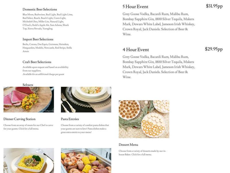 Events at Brick Landing Menu