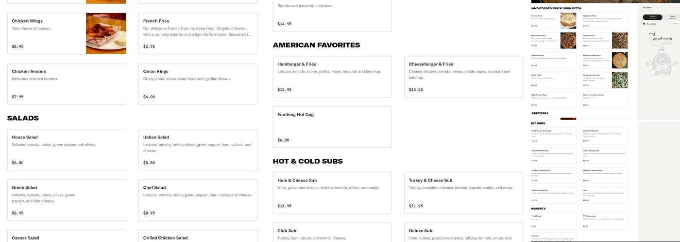 NY pizza kitchen Sky Wheel Menu