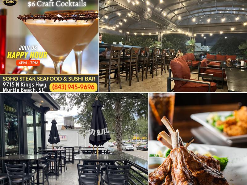 Soho Steak & Seafood Sushi Bar 407 21st Ave N, Myrtle Beach
