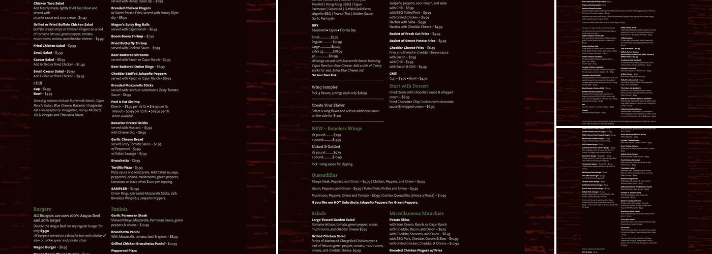 Magoo's Sports & Spirits Menu
