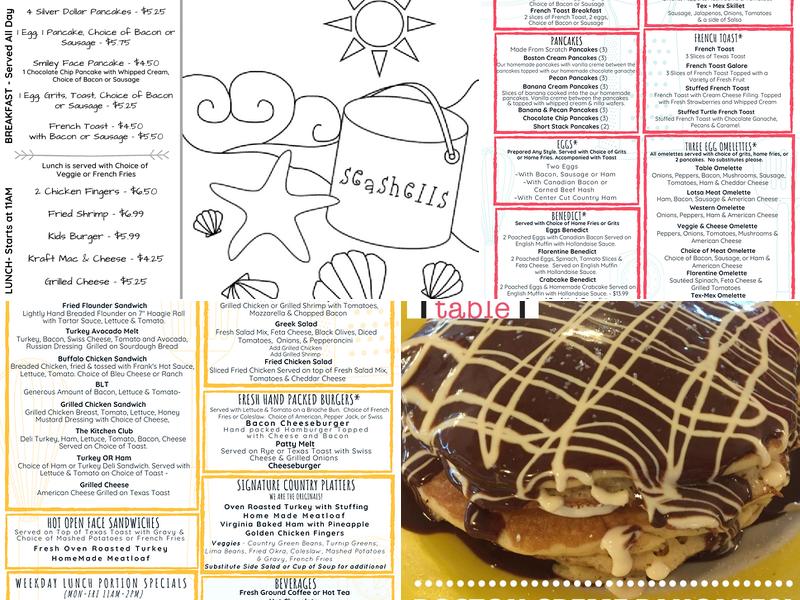 The Kitchen Table Restaurant Menu