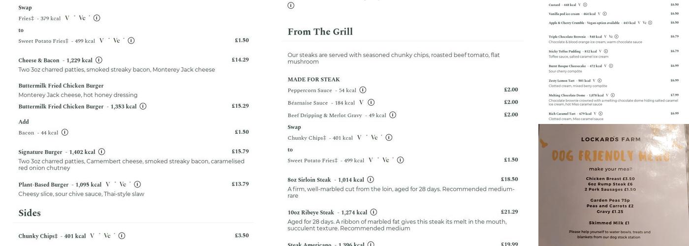 Lockards Farm Menu