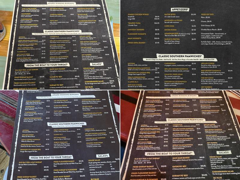 Neal & Pam's Bar and Grill Menu