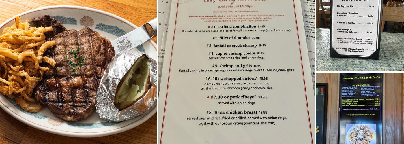 Lee's Inlet Kitchen Menu