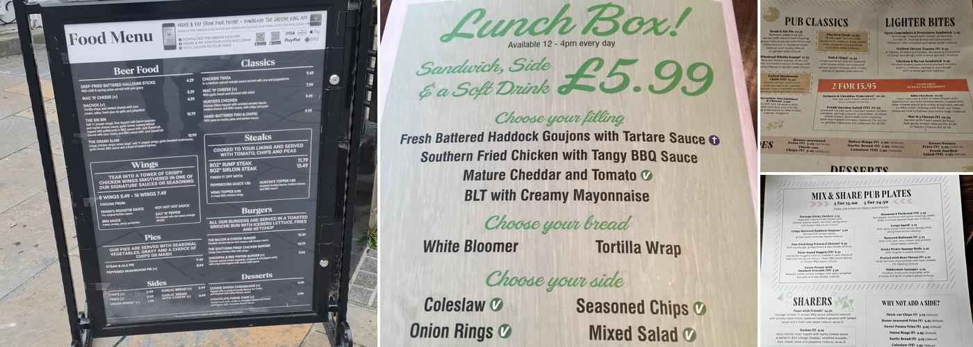 Cold Beer Company Menu