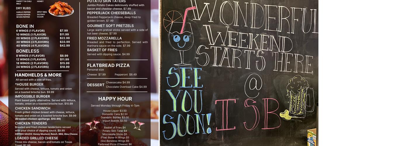 Inlet Sports Bar And Grill Menu