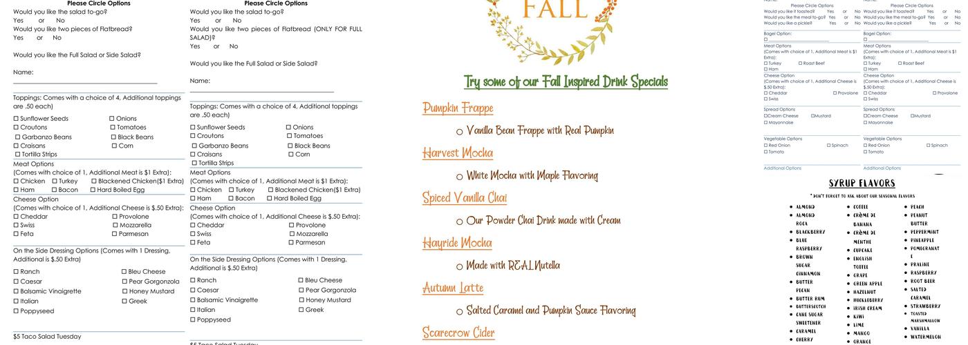 Breaking Grounds Coffee Menu