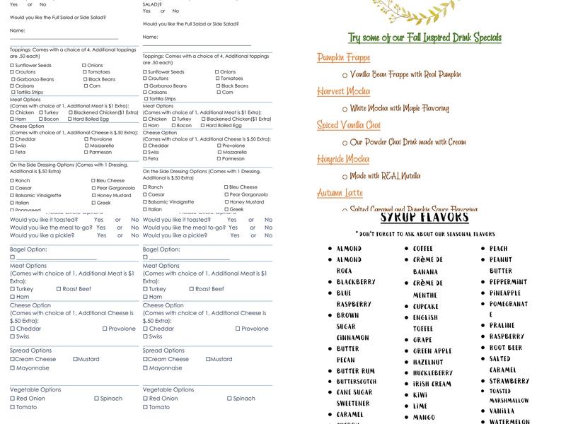 Breaking Grounds Coffee Menu