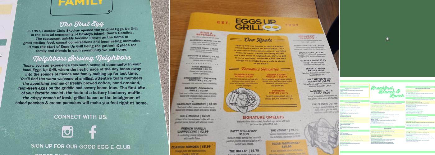Eggs Up Grill Menu