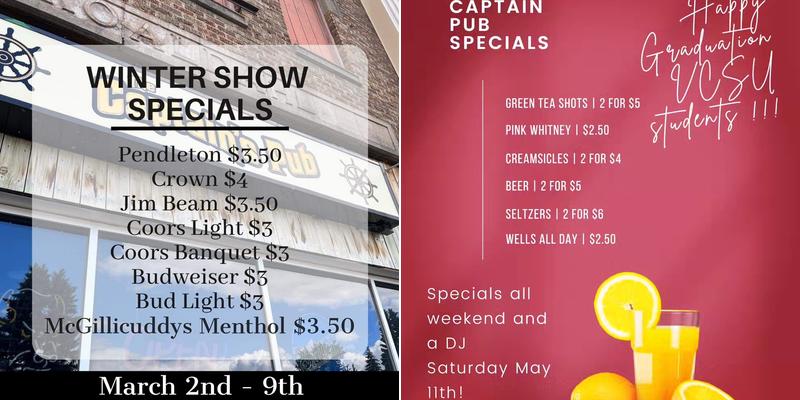 Captain's Pub Menu