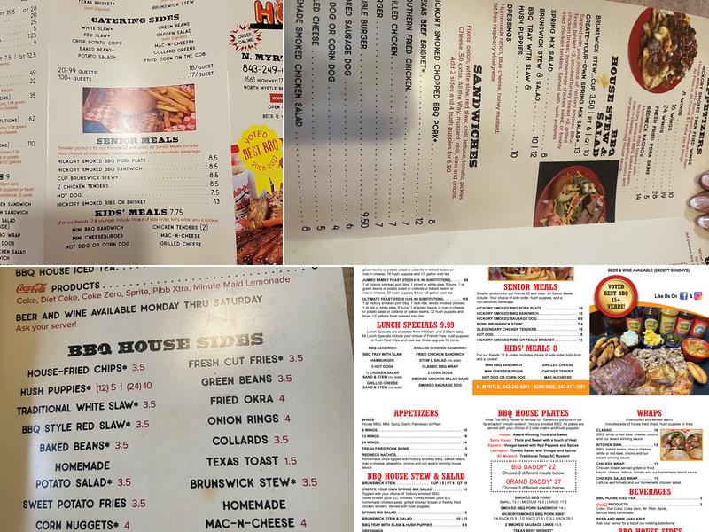 Bar-B-Que House Menu