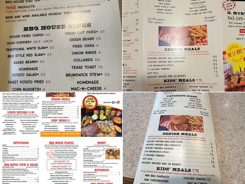 Bar-B-Que House Menu