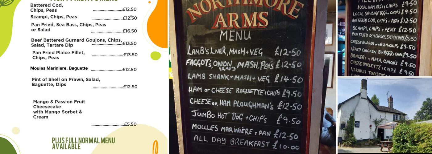 Northmore Arms, Wonson Menu