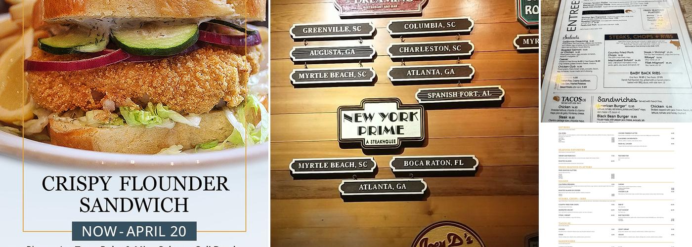 California Dreaming Menu