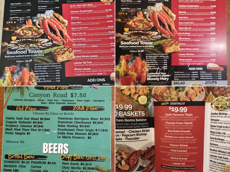 Lobster House Seafood Restaurant Menu