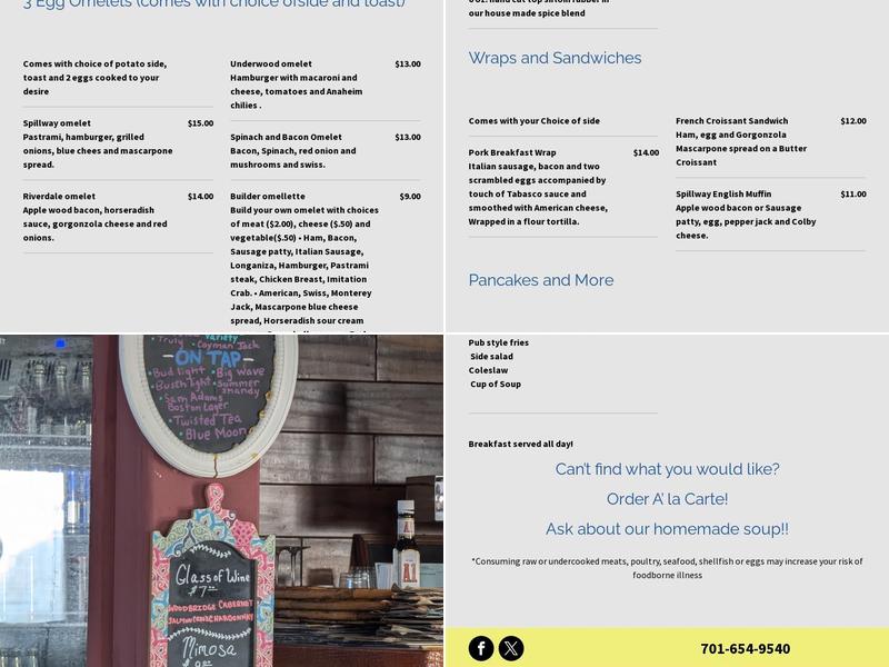 Spillway Coffee House LLC Menu