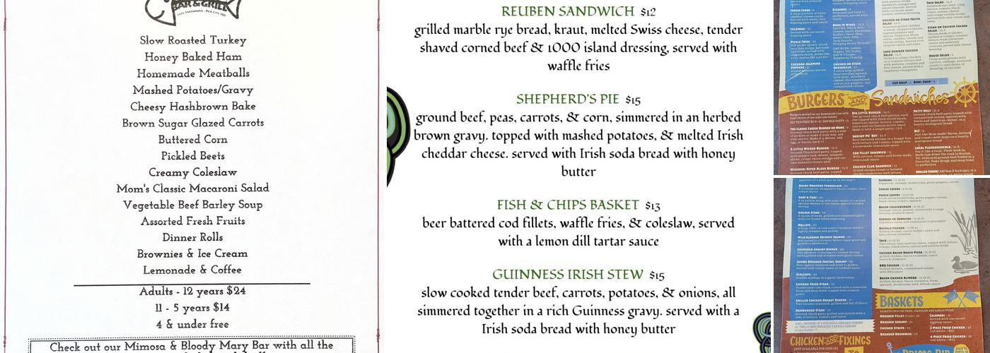 Littles Bar & Grill Menu