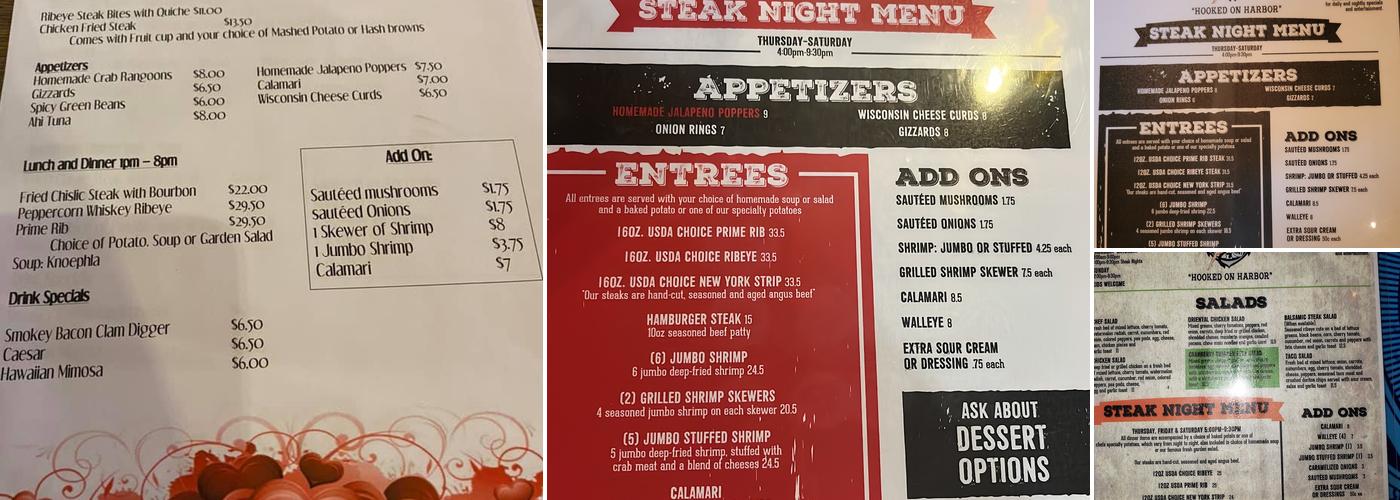 Harbor Bar Menu