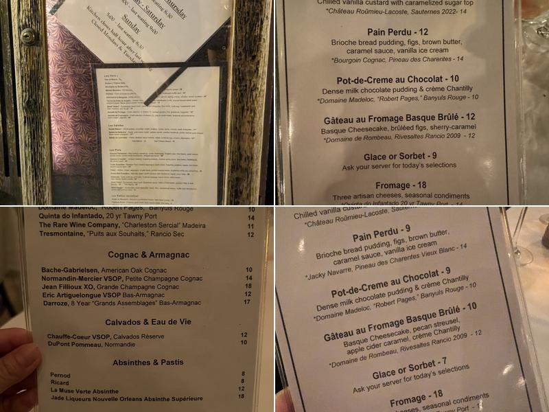 Bistro Campagne Menu