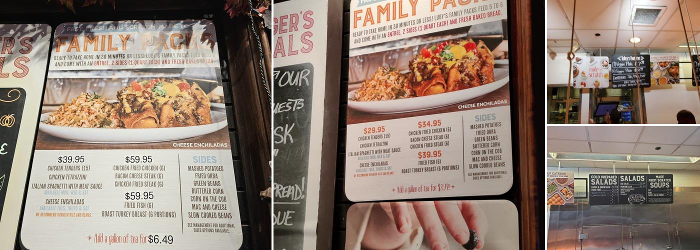 Luby's Menu