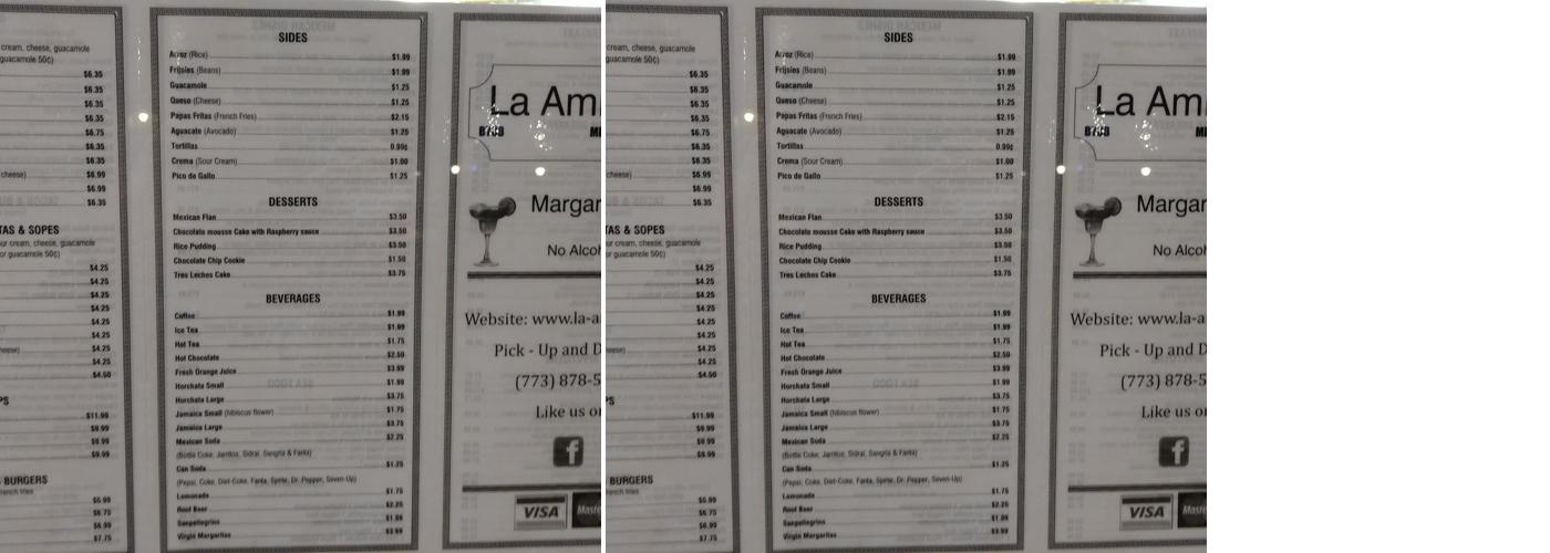 La Amistad Restaurant Menu