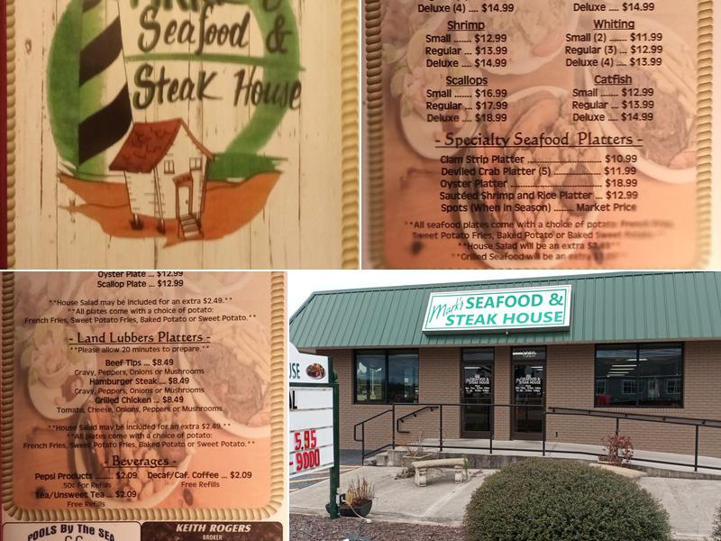 Marks Seafood n' Steak House Menu