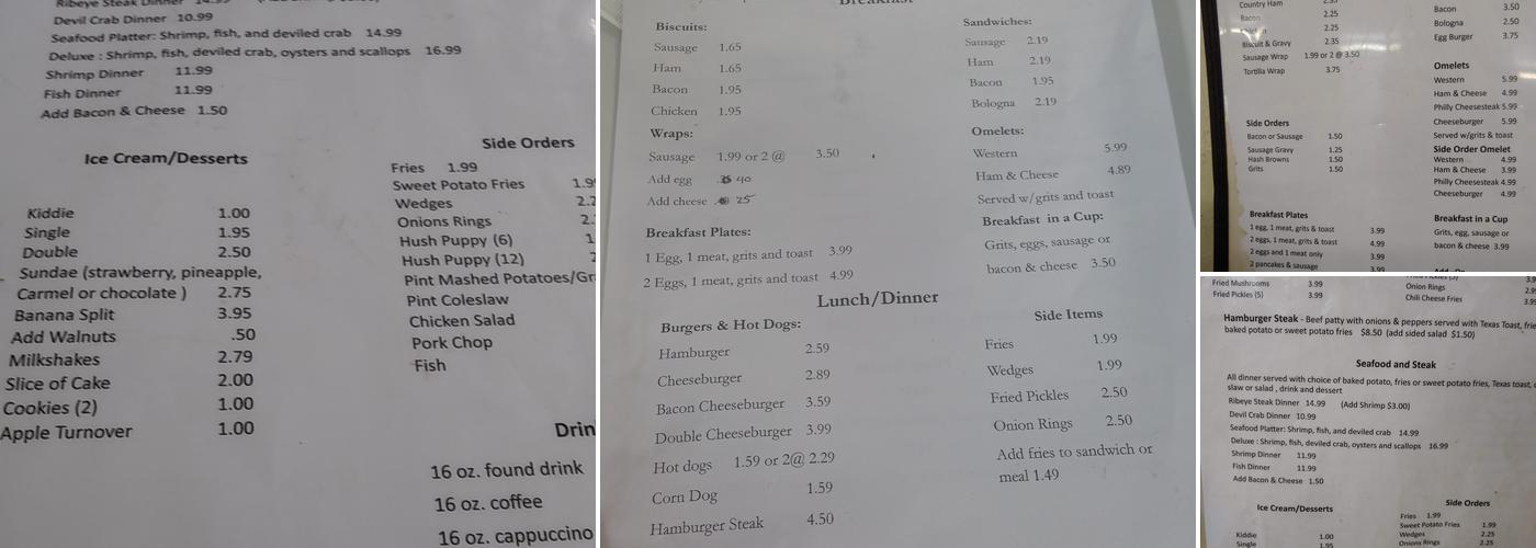 Papa's Grill & Convenience Menu