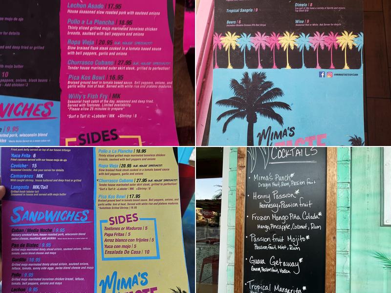 Mima's Taste Of Cuba Menu