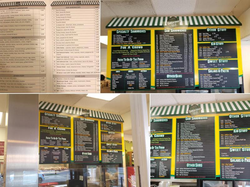 Sub-Sational Menu