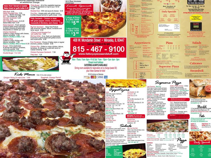 Fat Boyz Pizza & Stuff Menu