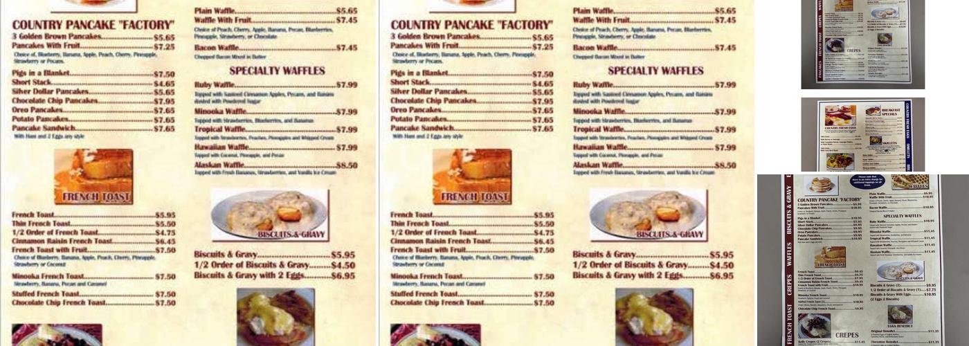 Ruby's Pancake House Minooka Menu