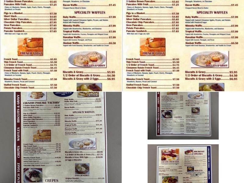 Ruby's Pancake House Minooka Menu