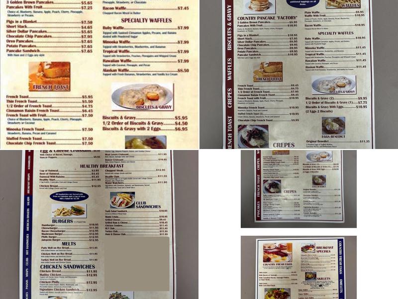 Ruby's Pancake House Minooka Menu