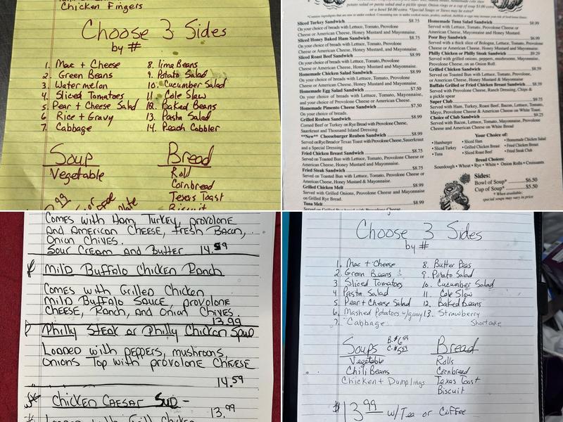 Fruit Punch Sandwich Shop Menu