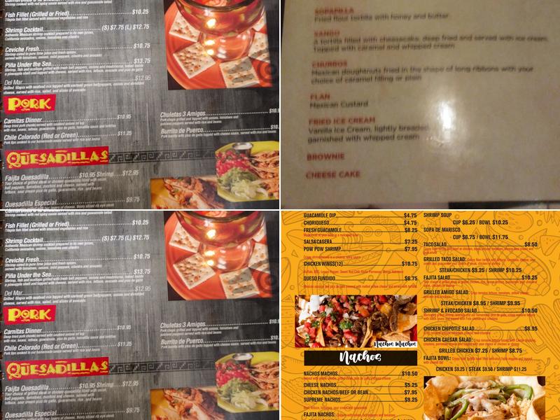 3 Amigos Mexican Grill Menu