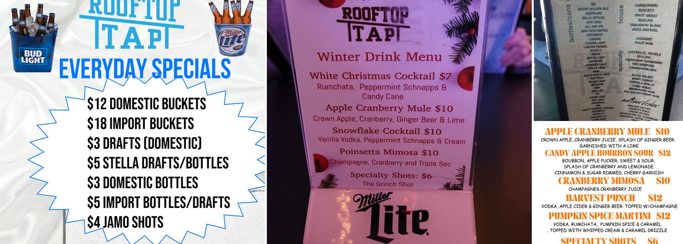 Rooftop Tap Menu