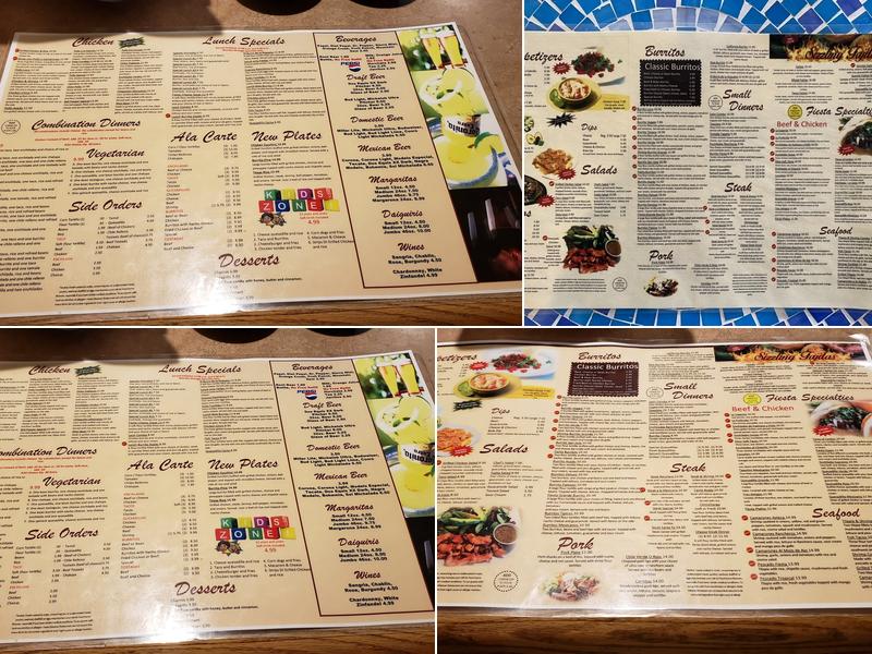 Fiesta Mexican Restaurant on 81 Menu