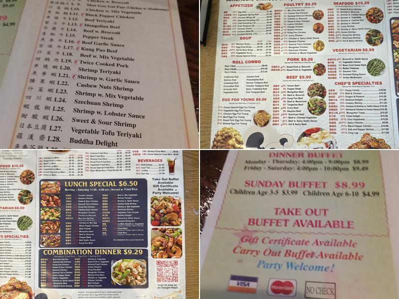 Hibachi & Grill Asian Buffet Menu